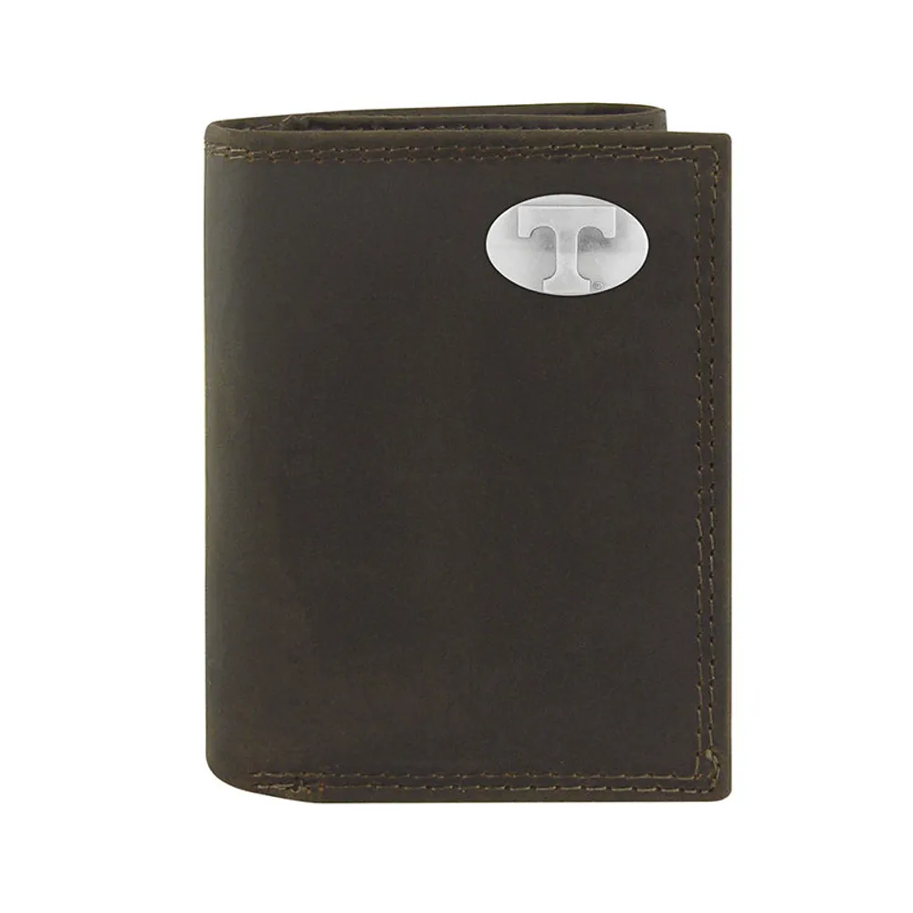 University of Tennessee Crazy Horse Conch Leather Trifold