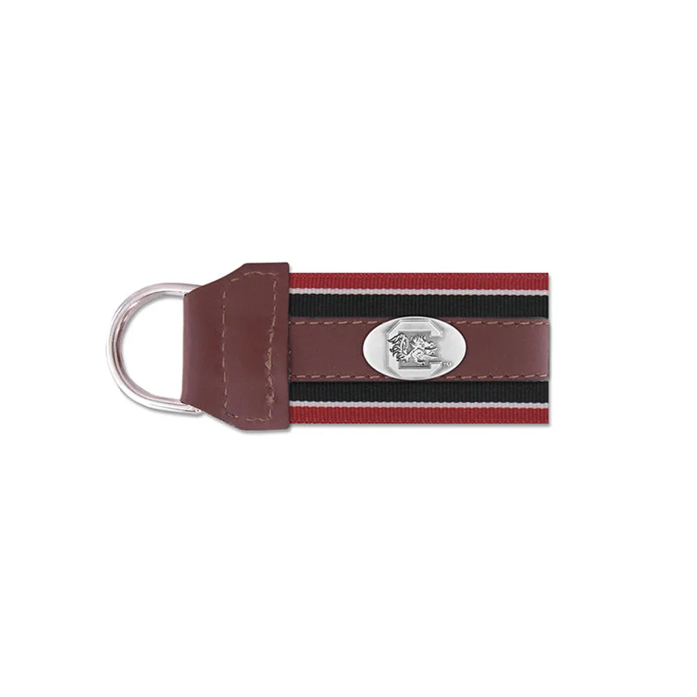 USC Concho Ribbon Leather Key Fob