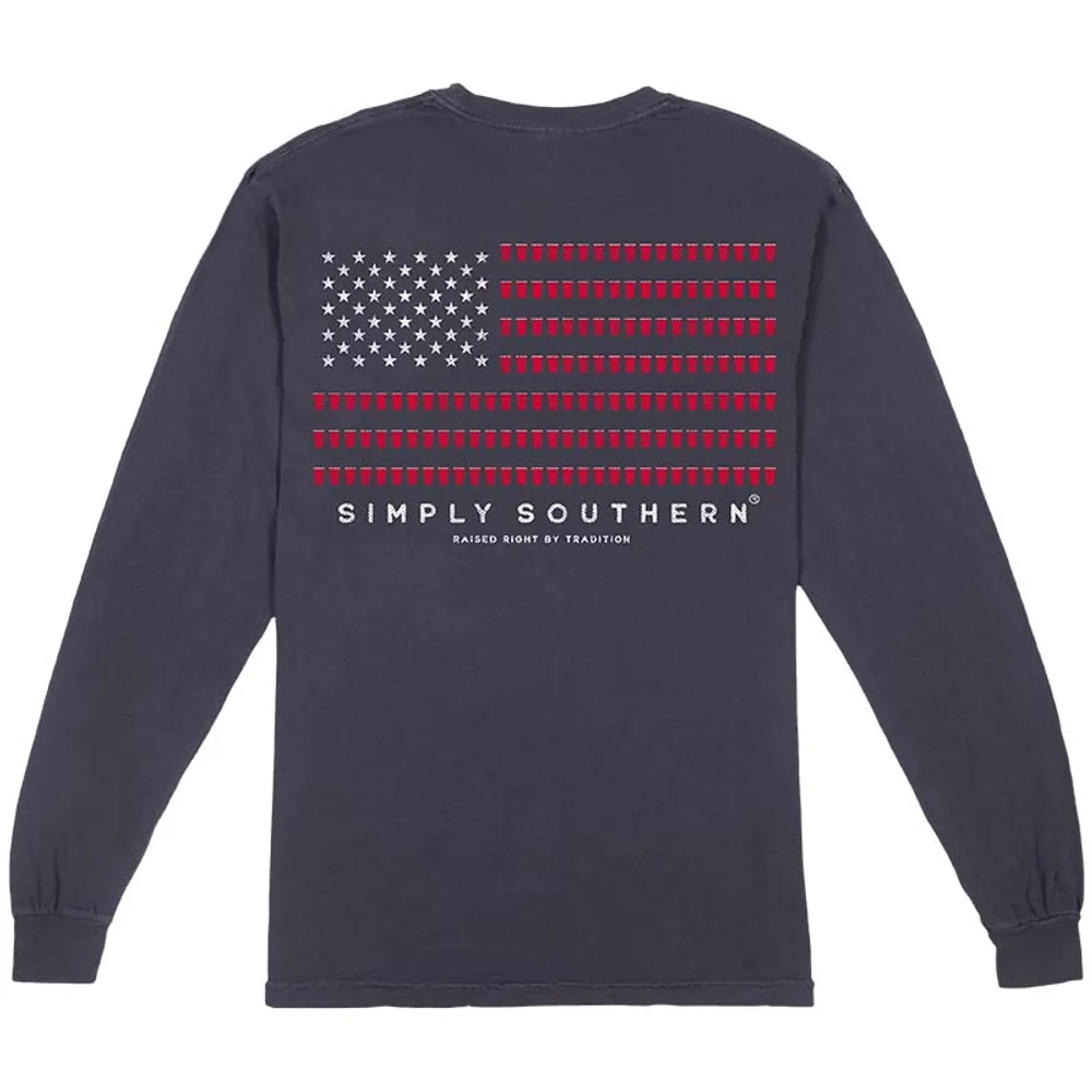 Men's Red Solo Cup Flag Long Sleeve T-Shirt