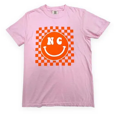 North Carolina Checkered Smile State Short Sleeve T-Shirt