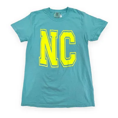 North Carolina Puff Neon Yellow Short Sleeve T-Shirt