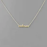 Cool Mom Script Necklace