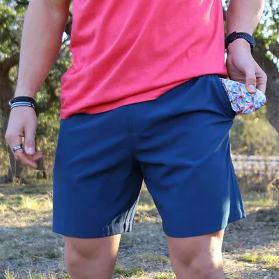 Men's Performance Shorts Navy and Parrot