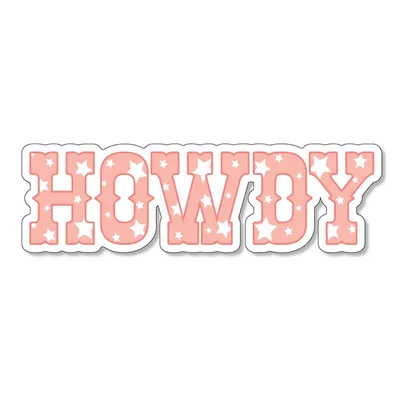 3 inch Howdy with Star Fill Decal