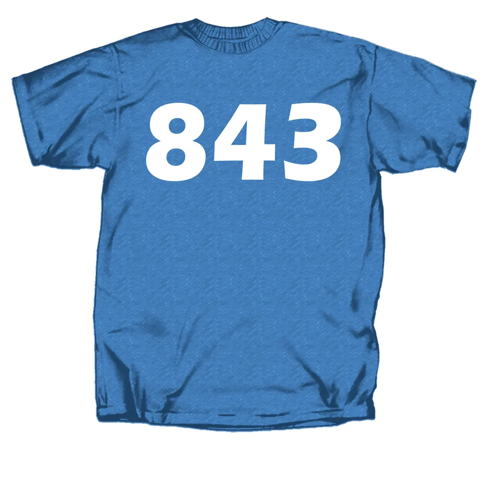 843 Area Code Short Sleeve T-Shirt