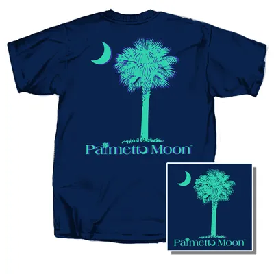 Two-Tone Palm Tree Short Sleeve T-Shirt