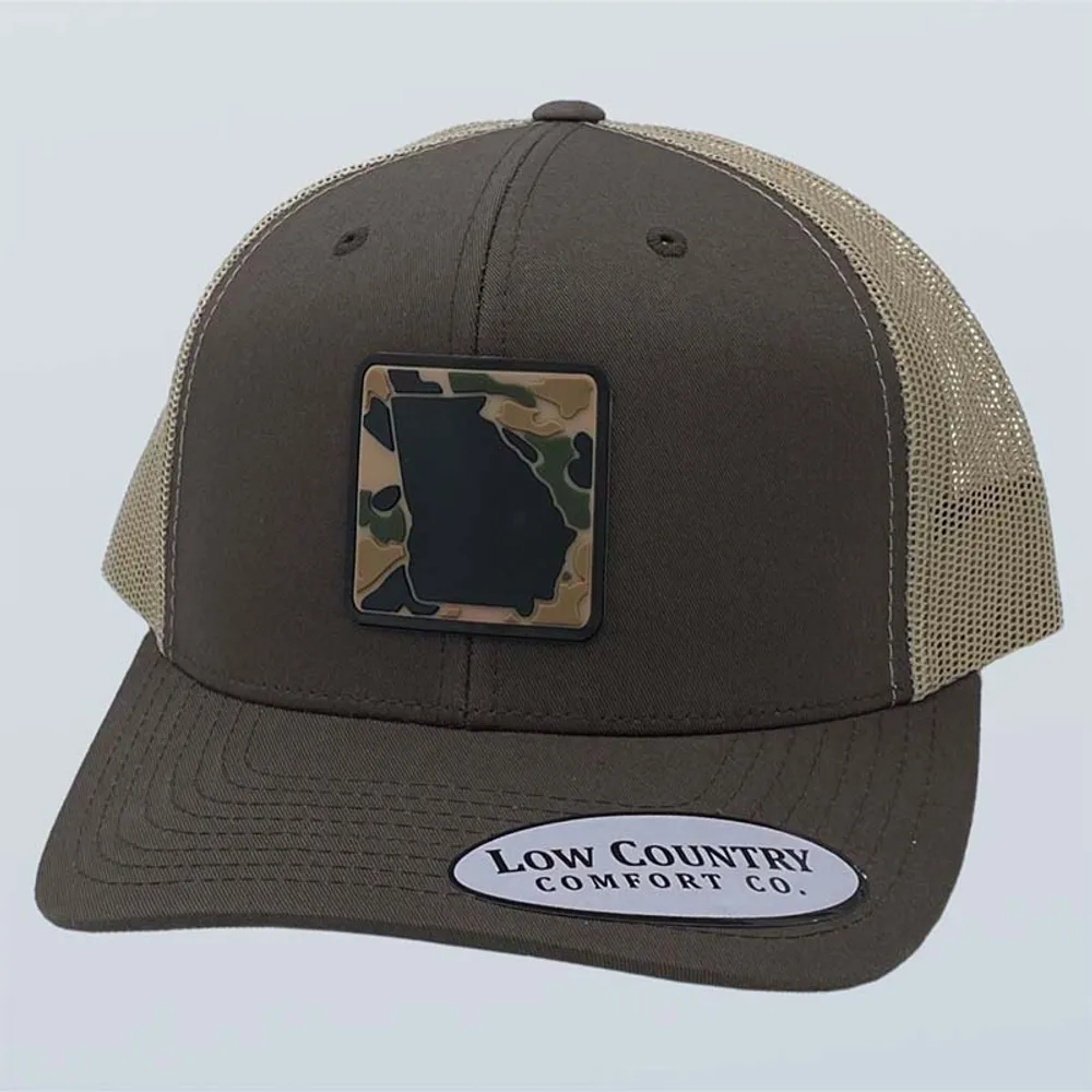 Georgia Camo Patch Trucker in Brown