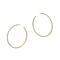 Matte Gold Thin Hoop Earrings