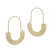 Matte Gold U Shaped Earrings