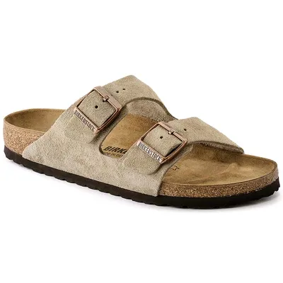 Women's Arizona Suede Leather Sandals Taupe