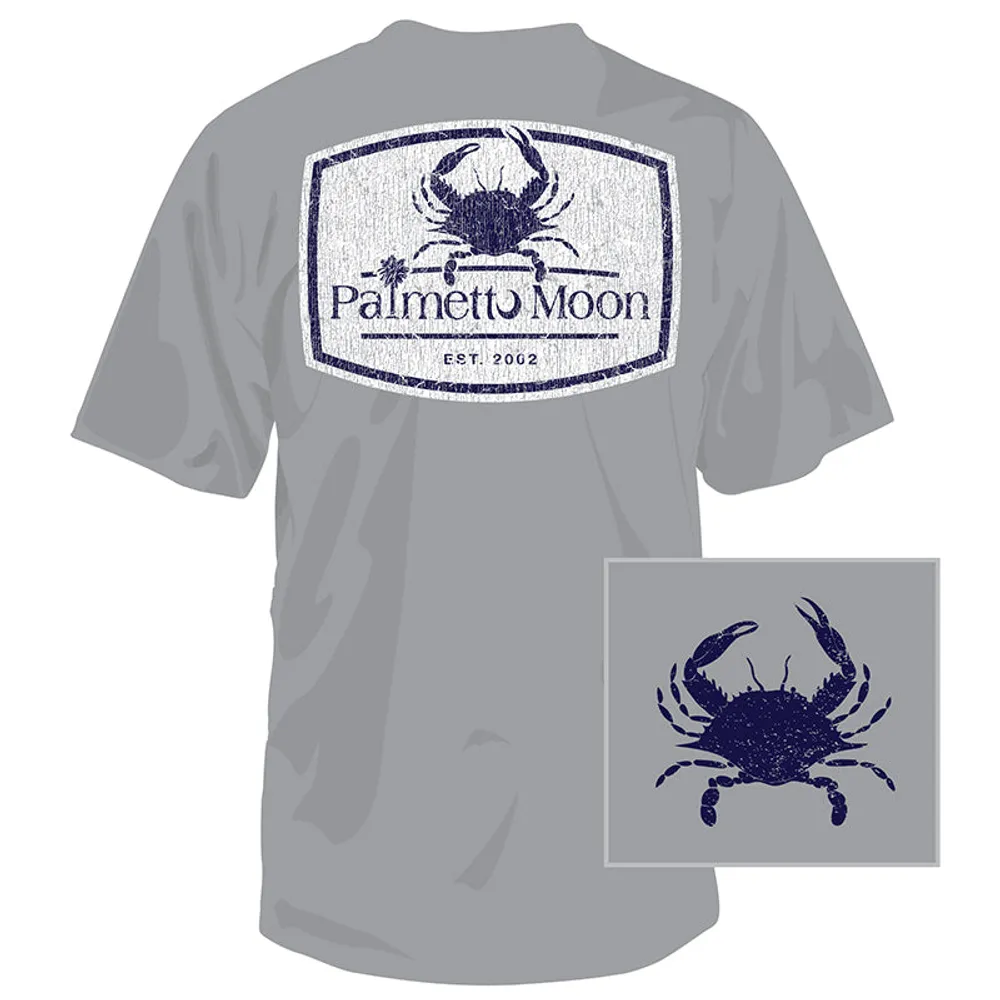 Palmetto Moon Crab Label Short Sleeve T-Shirt