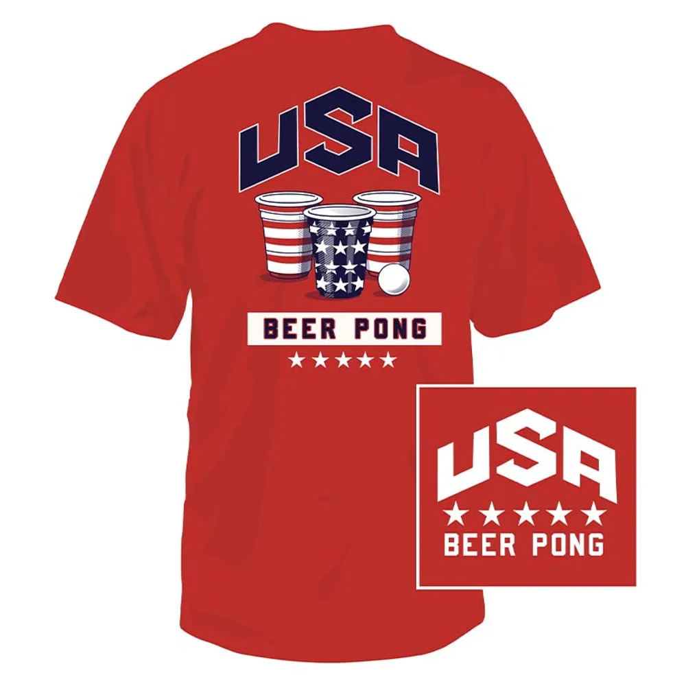 USA Beer Pong Short Sleeve T-Shirt