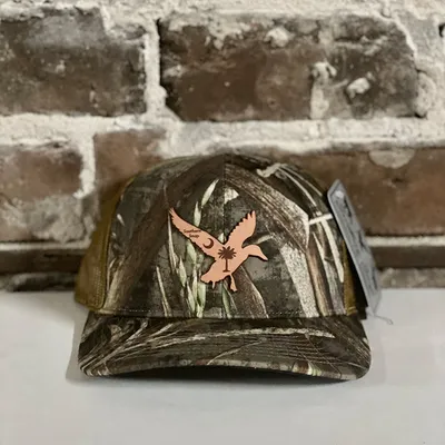 SC Palm Duck Leather Patch Trucker Hat