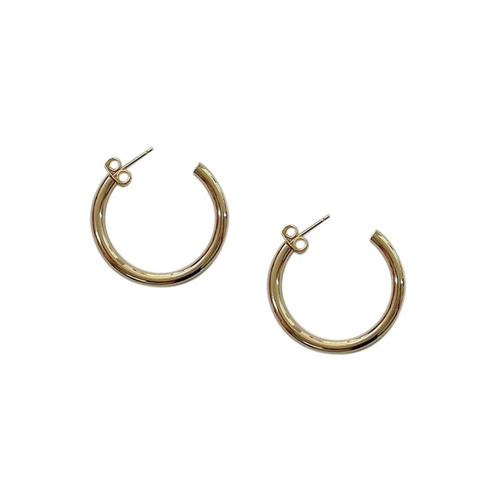 14K Gold Dipped Hoop Earrings