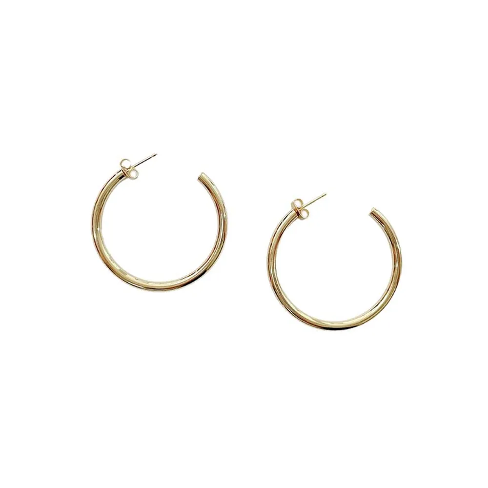 14K Gold Dipped Hoop Earrings