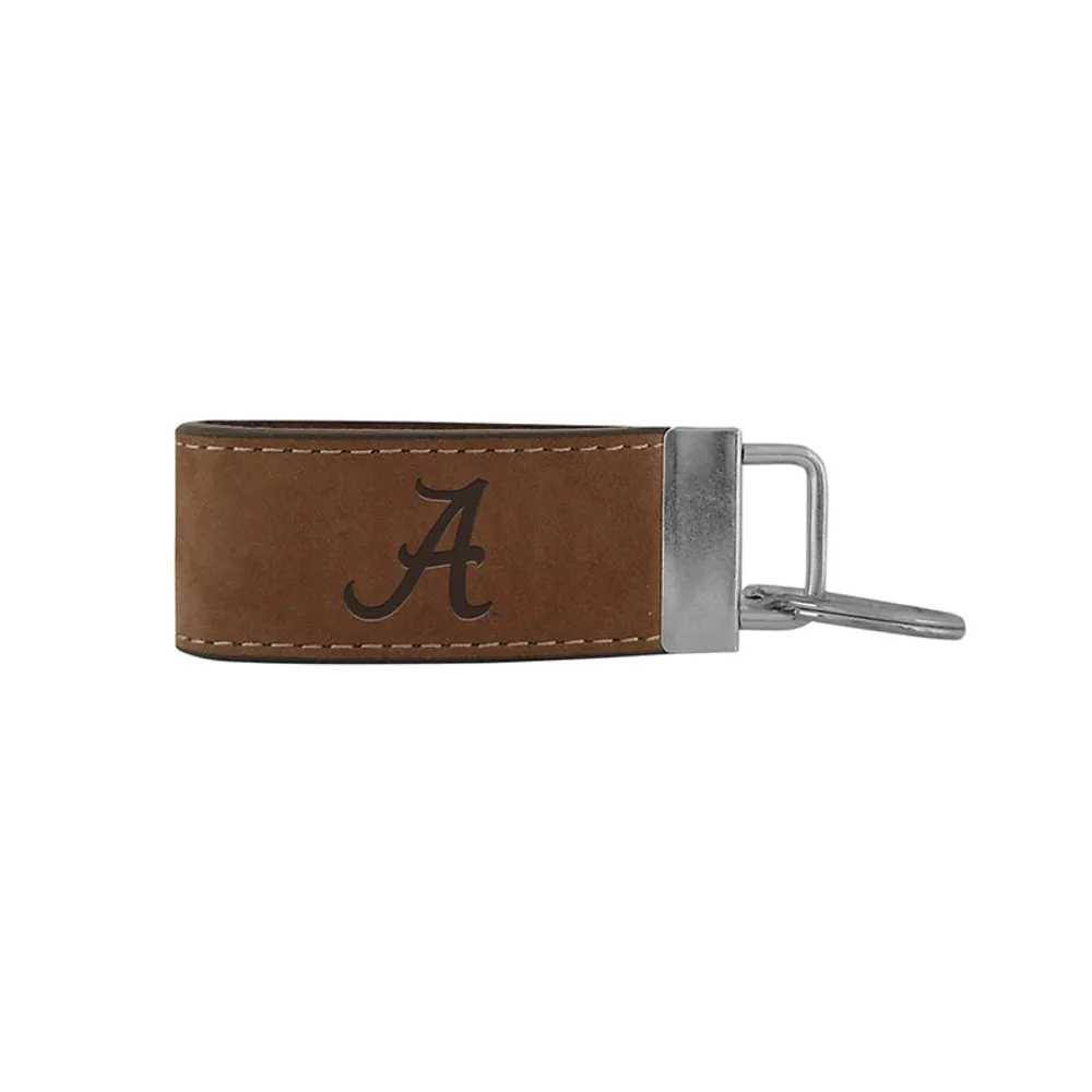 University of Alabama Embossed Leather Key Fob