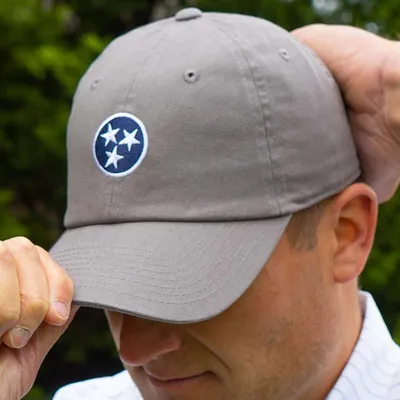 Tennessee Tri-Star Dad Hat in Old South Grey
