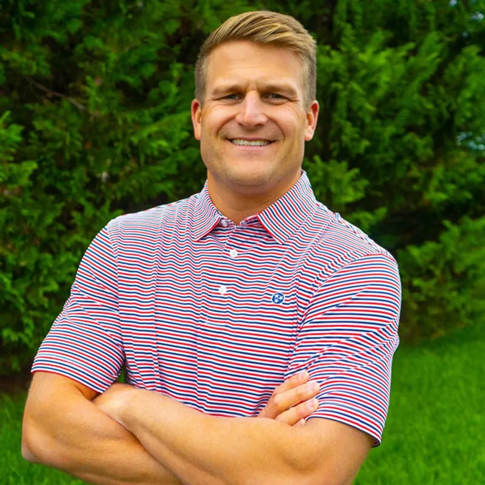 Tennessee Tri-Star James Stripe Polo