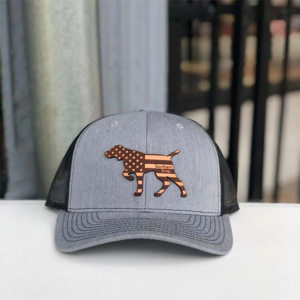 USA Leather Pointer Patch Hat