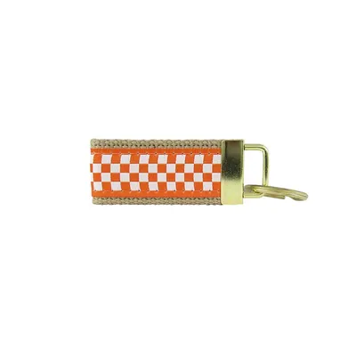 UT Checkered Ribbon Key Fob