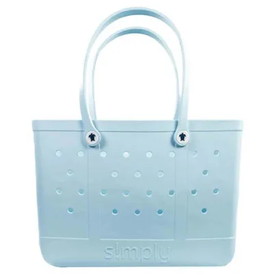 Large Solid Simply Tote Bag in Arctic