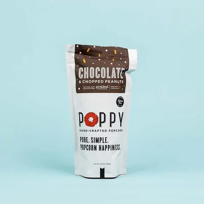 Chocolate and Chopped Nuts Hand-Crafted Popcorn Market Bag