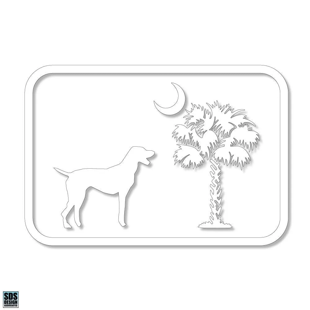 Dog Pledge Moon 3 inch Decal