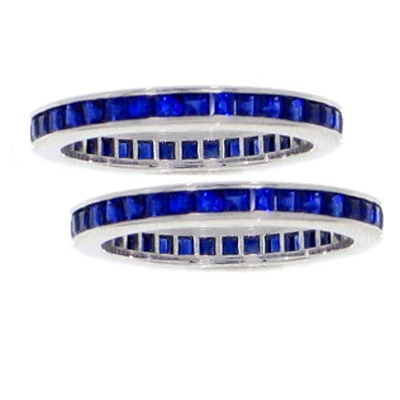 Channel set sapphire guard rings