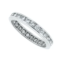 Platinum Channel set diamond ring