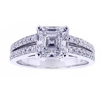 Asscher cut diamond  engagement ring