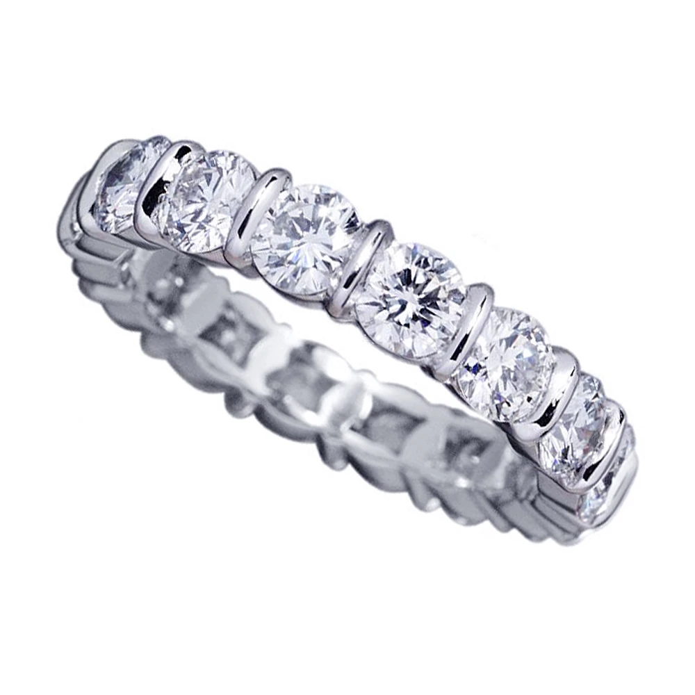 Diamond full circle band-ring