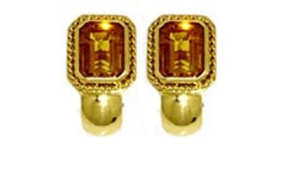 18 karat blacked gold diamond and tourmaline earrings