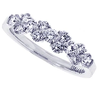 Cluster diamond wedding band-ring