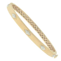 Pink Gold Textured Italian Bangle