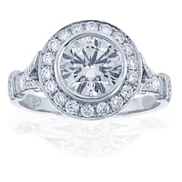 Diamond  Halo Engagement Ring