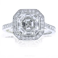 Asscher Cut Diamond Halo Ring