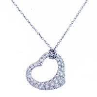 Tiffany Elsa Peretti Pendant Open Heart Diamond