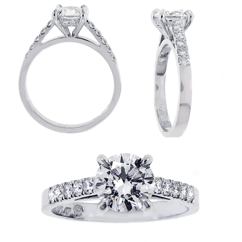 Flush Fitting Micro-pavé Engagement Ring