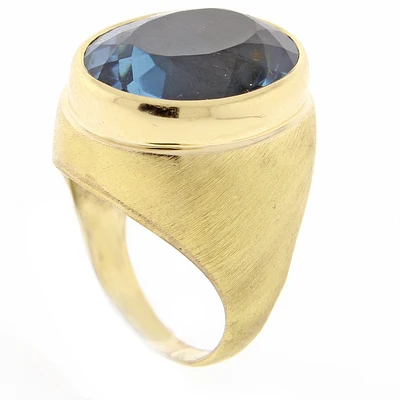 Burle Marx Oval Blue Topaz Ring