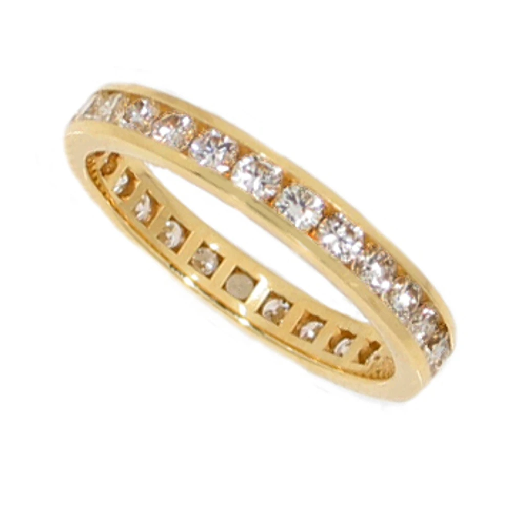 18 karat Channel set diamond ring