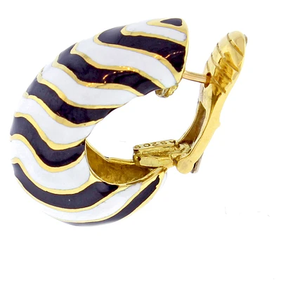 David Webb Earrings Kingdom Collection Zebra