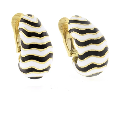 David Webb Earrings Kingdom Collection Zebra