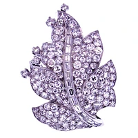 Paul Flato Diamond Leaf Brooch