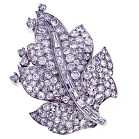 Paul Flato Diamond Leaf Brooch