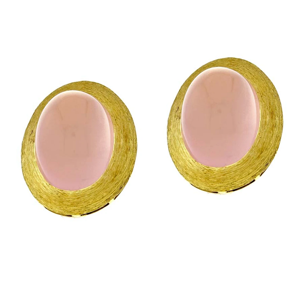 Henry Dunay Earrings Rose Quartz Saba