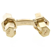 Cartier Interchangeable Hex Bar Gold Cufflinks