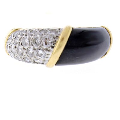 Van Cleef & Arpels Diamond and Onyx Ring