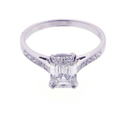 Classic Emerald Cut Diamond Engagement Ring