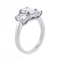 Three Oval Cut Diamond Engagement Ring