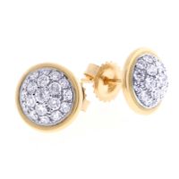 Pampillonia Domed Pave Diamond Donut© Earrings